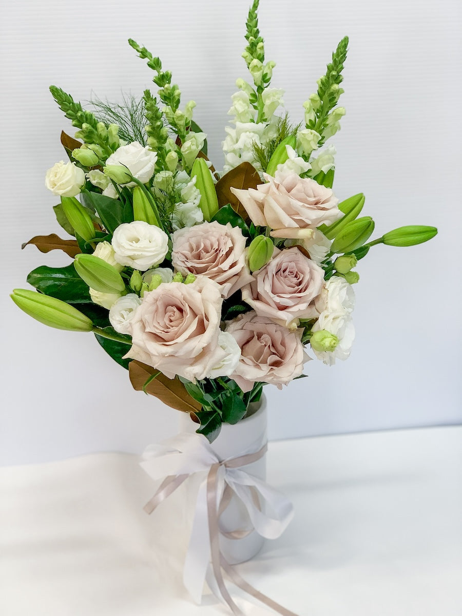 Lilies Vase Arrangement | Perth Flower Delivery | Bliss & Bloom Studio