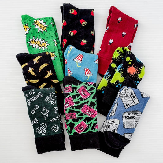 Novelty Socks - Large (Trio Pack) Lucky Dip | Flower Add-On | Bliss & Bloom Studio