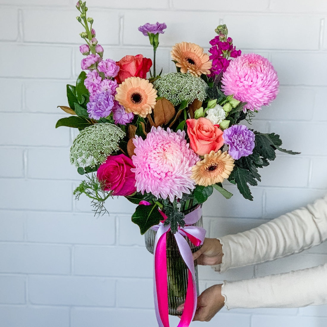 Bold & Vibrant Flowers in Vase | Perth Florist | Bliss & Bloom Studio
