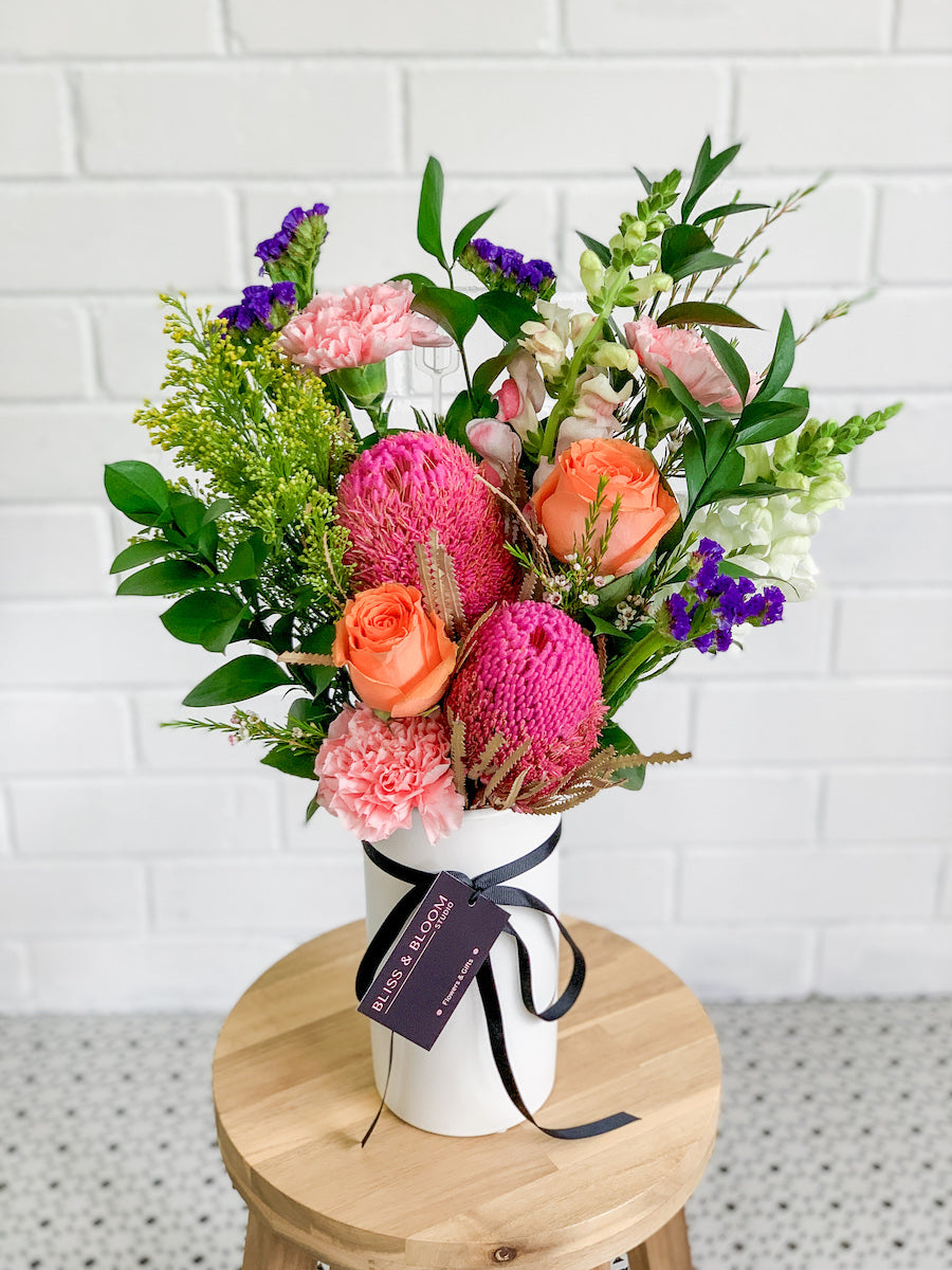 Modern Native Vase Arrangement | Bliss & Bloom Studio | Perth Flowers
