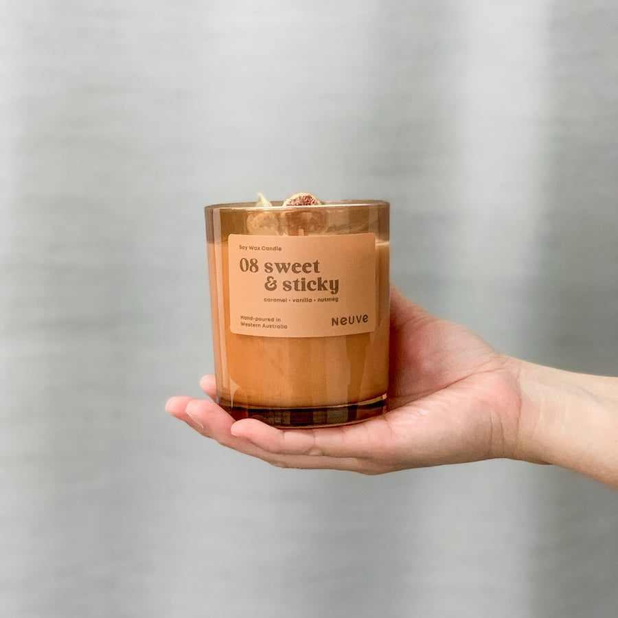 Flower Add-on: Caramel & Vanilla Scented Candle | Bliss and Bloom Studio