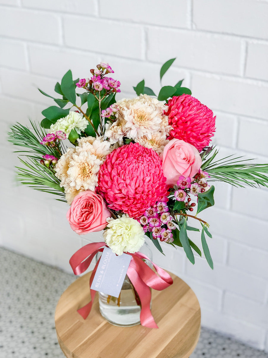 Signature Blooms in a Jar | Same Day Perth Flower Delivery | Bliss & Bloom Studio Perth