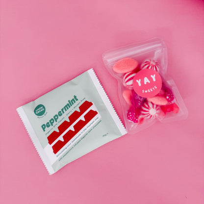 Gift Extras: Sweet Indulgence Gift Set - Peppermint Chocolate & Pink Sweets Mix | Flower Add-On Bliss & Bloom Studio 
 Perth Florist