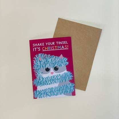 Flower Add-On: Shake Your Tinsel It's Christmas Greeting Card | Perth Flower & Gift Delivery