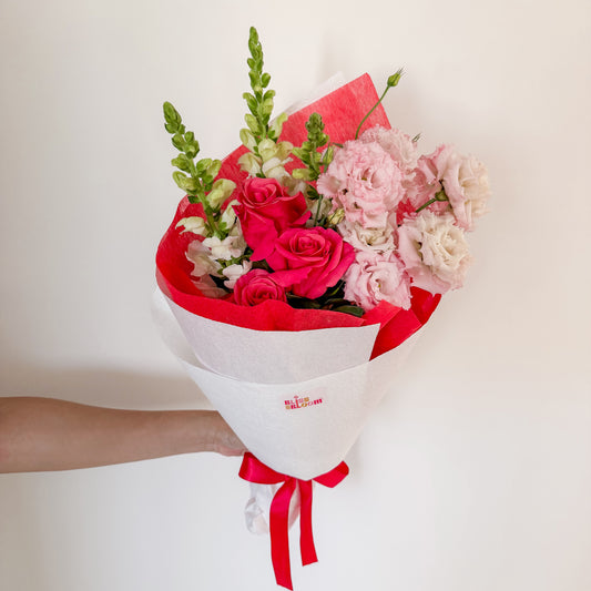 Roses, Lisianthus, and Snapdragons Bouquet | Perth Valentines's Day 2026 Flower Delivery