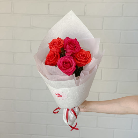 Valentine's Day 5-Stem Roses | Perth Flower Delivery | Bliss & Bloom Studio