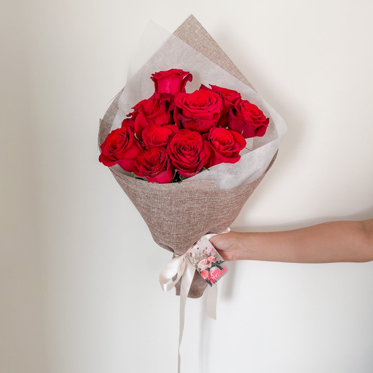 10 Stem Red Roses Bouquet | Bliss & Bloom Studio